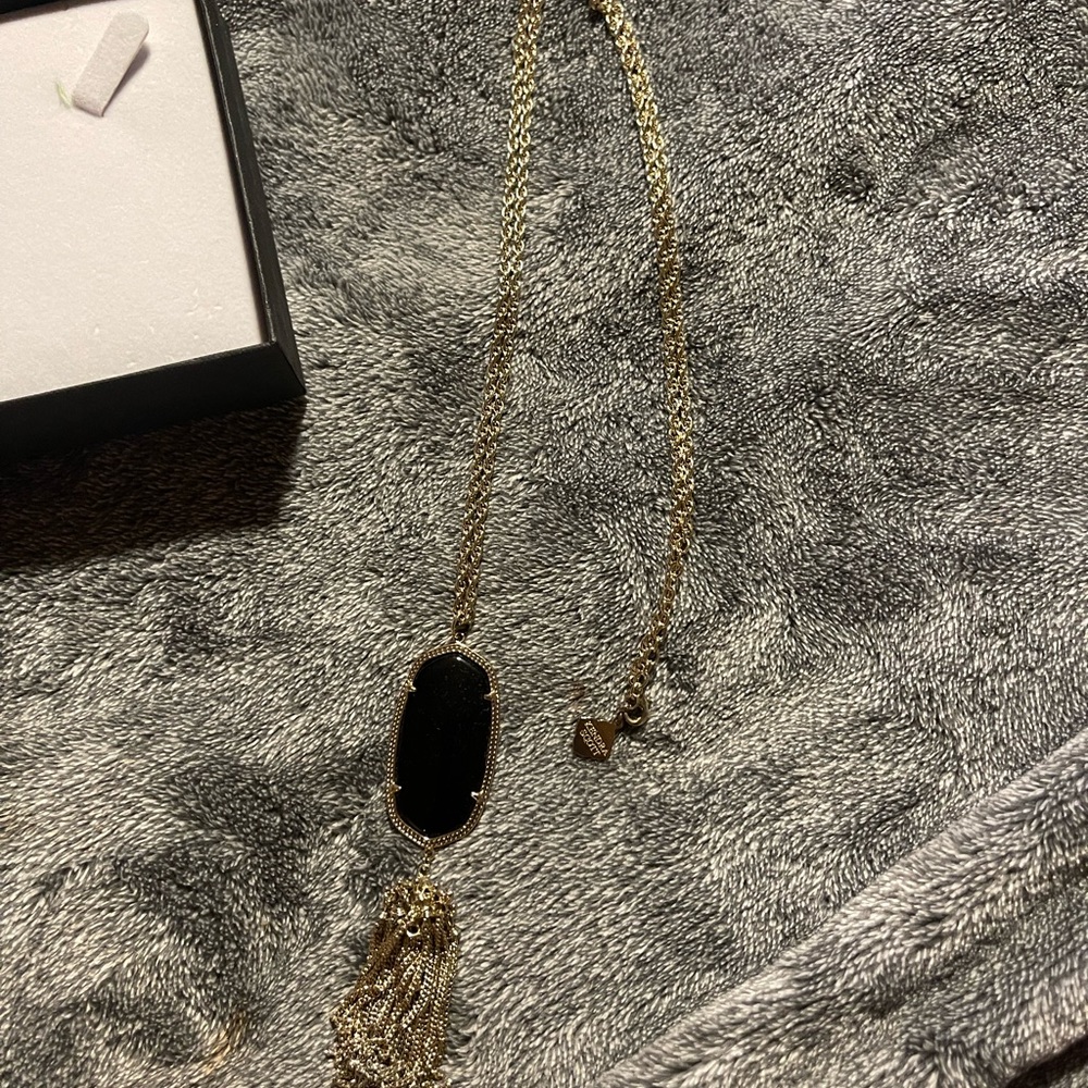 Kendra Scott Gold and Black Tassel Necklace